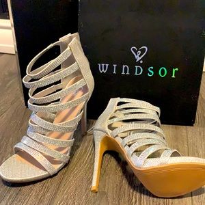 Diamond studded high heels